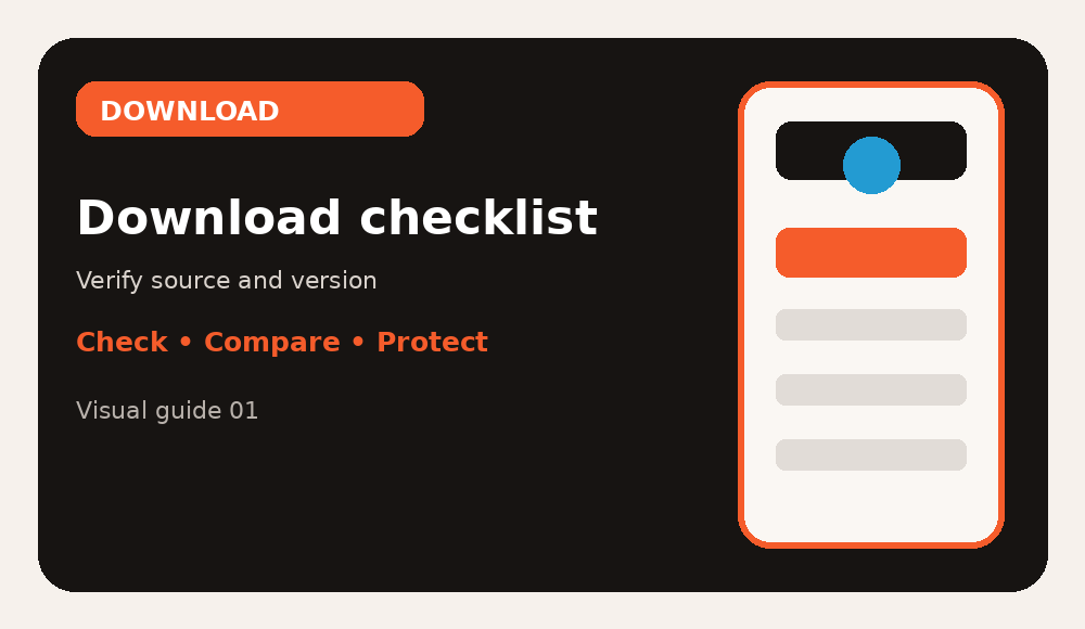 Come App download checklist